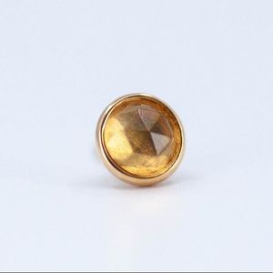BVLA Yellow Gold Rose Cut Citrine Bezel